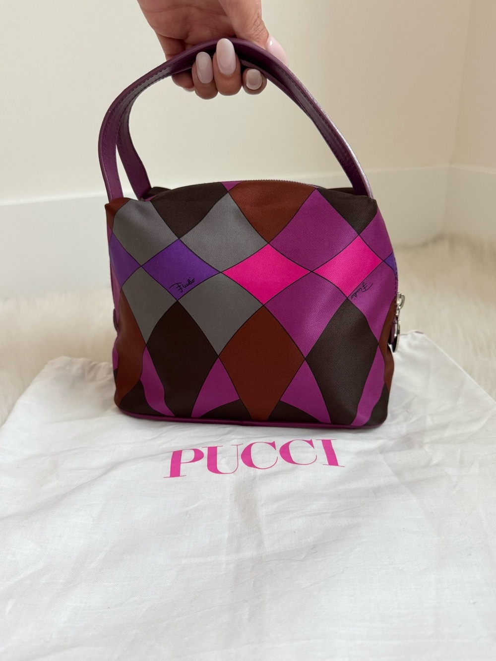 Authentic vintage Emilio pucci mini pouch bag